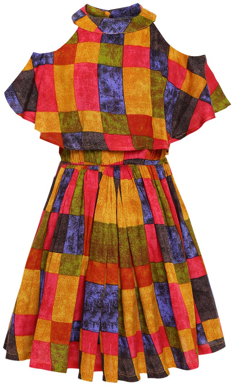 

Aarika Multi Cotton Sleeveless Knee Length Princess Frock ( Pack of 1 )