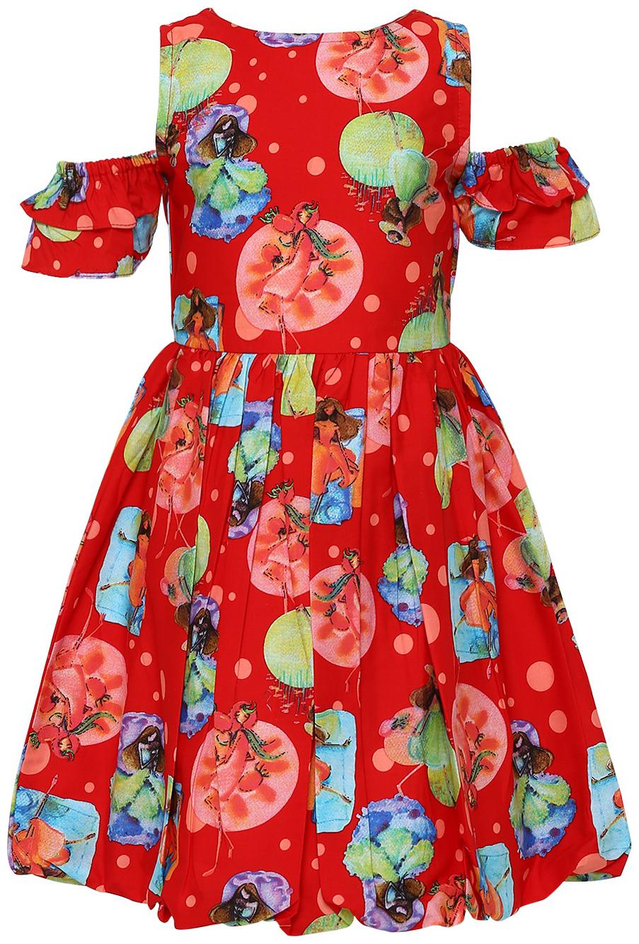 

Aarika Multi Cotton Short Sleeves Knee Length Princess Frock ( Pack of 1 )