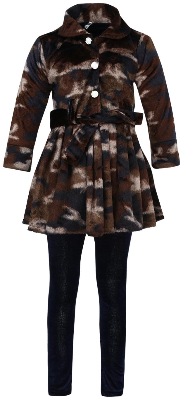 

Aarika Girl Wool Top Bottom Set - Multi