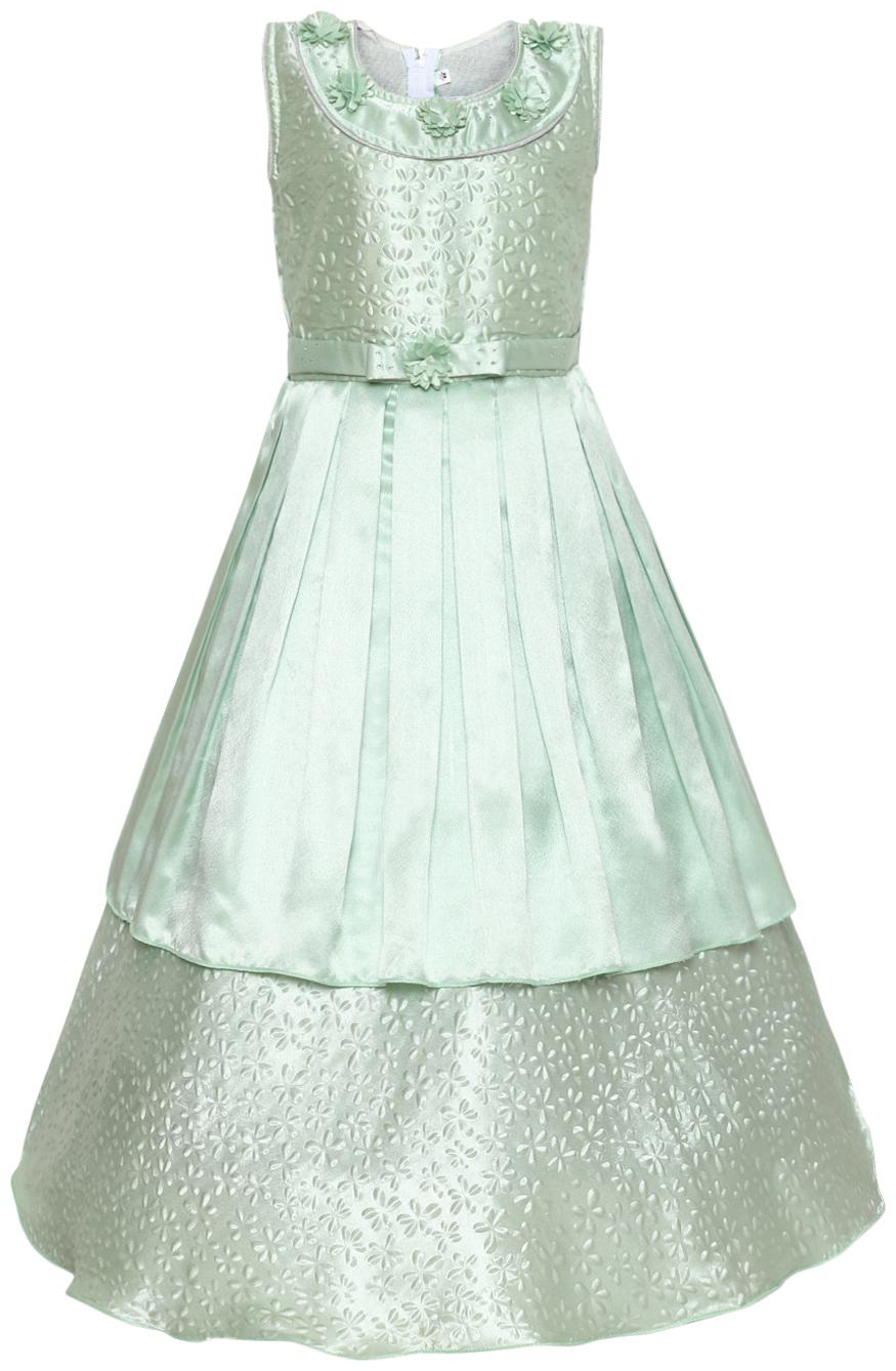 

Aarika Girl s Silk Gown Girl Green