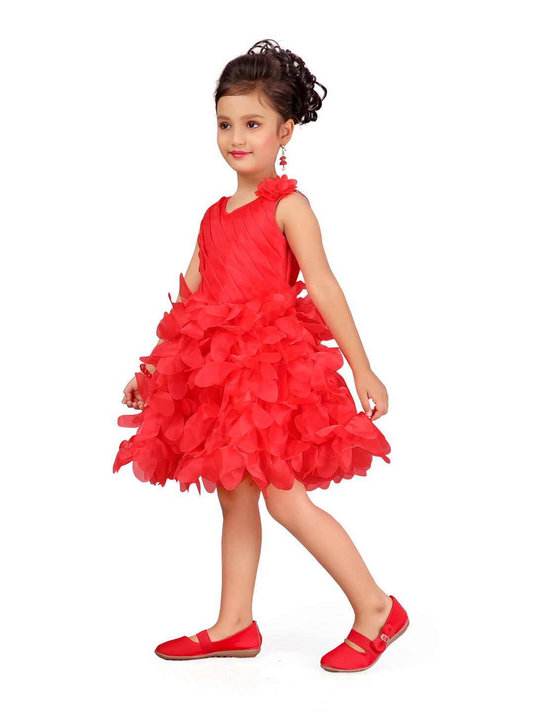 

Aarika Red Polyester Sleeveless Knee Length Princess Frock ( Pack of 1 )