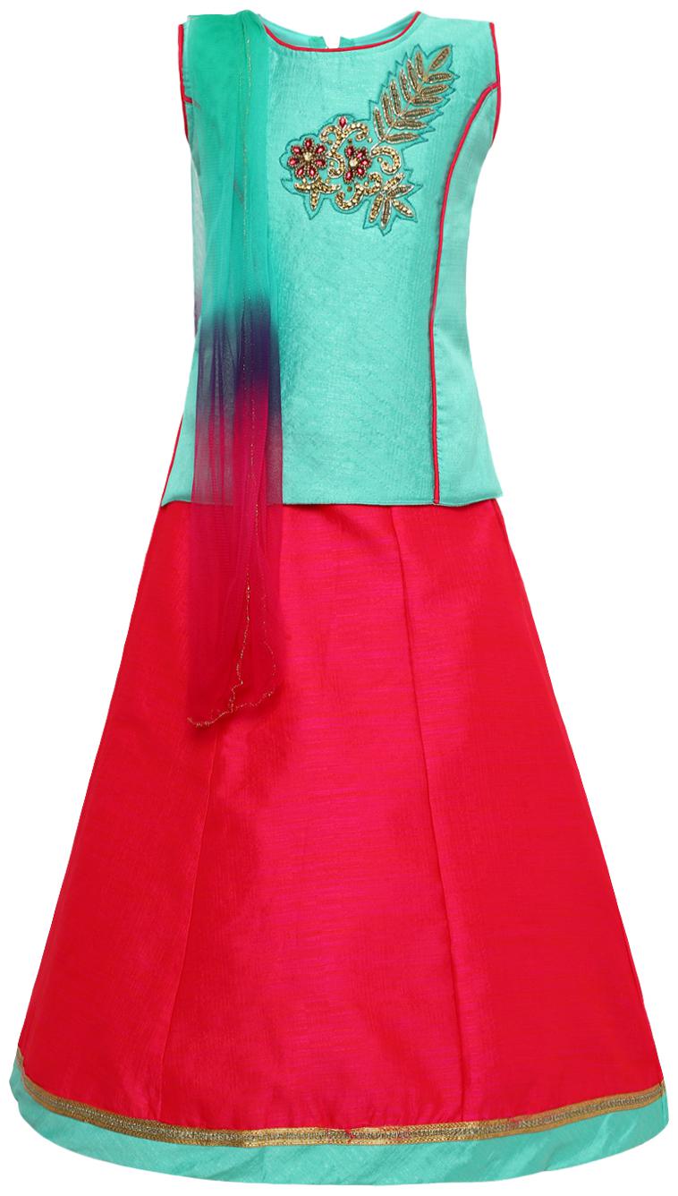 

Aarika Girl s Slik Lehenga Choli and Dupatta Set