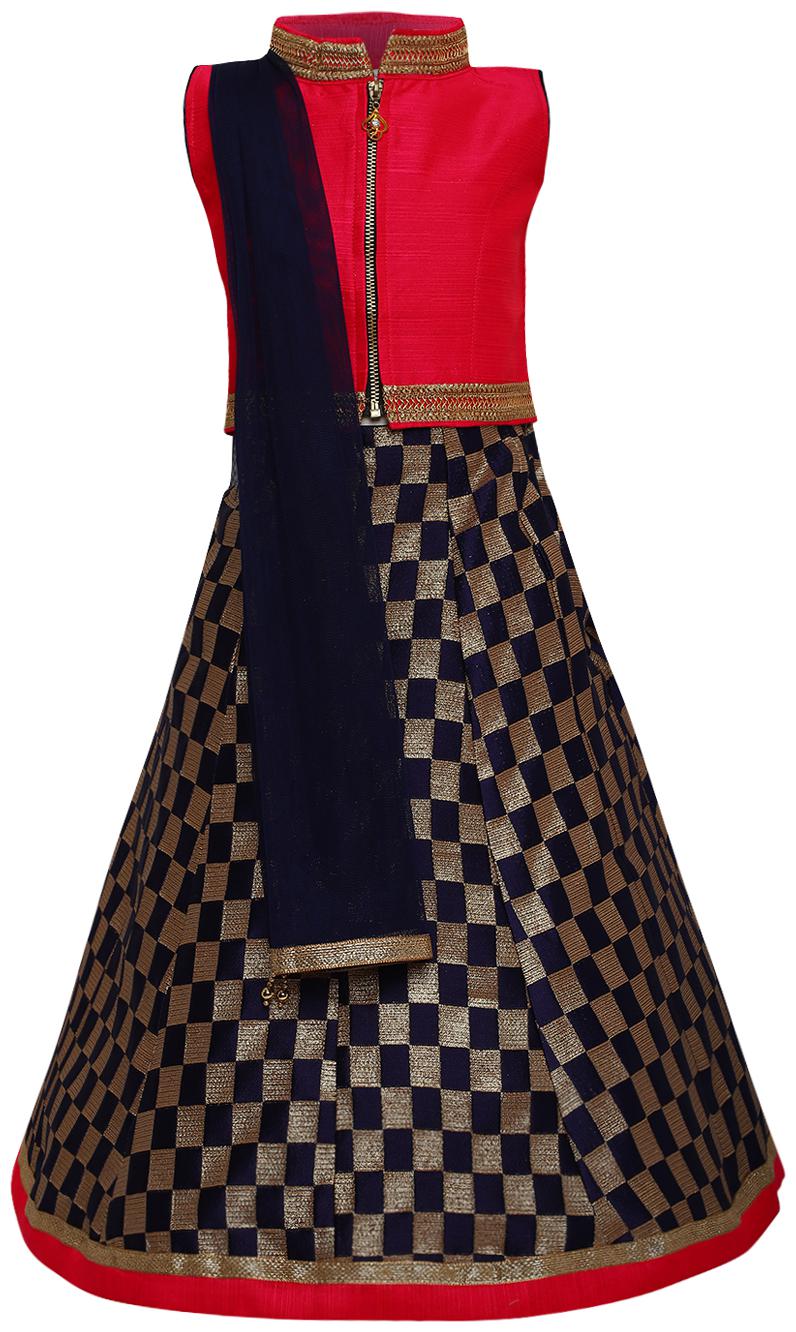 

Aarika Girl s Slik Lehenga Choli and Dupatta Set