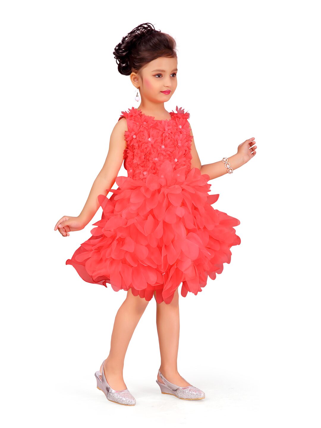 

Aarika Red Polyester Sleeveless Knee Length Princess Frock ( Pack of 1 )