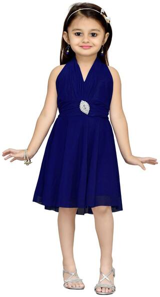 Aarika Girl's Self Design Birthday Party Special Frock (6 - 7 Years)
