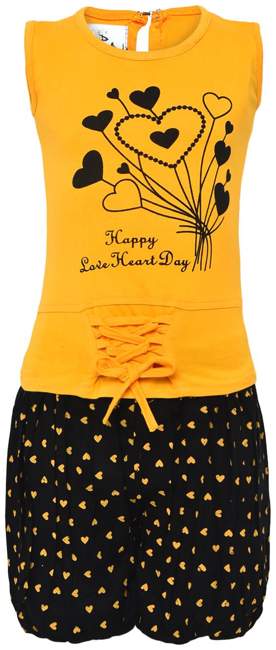 

Aarika Girl Cotton Top Bottom Set - Yellow