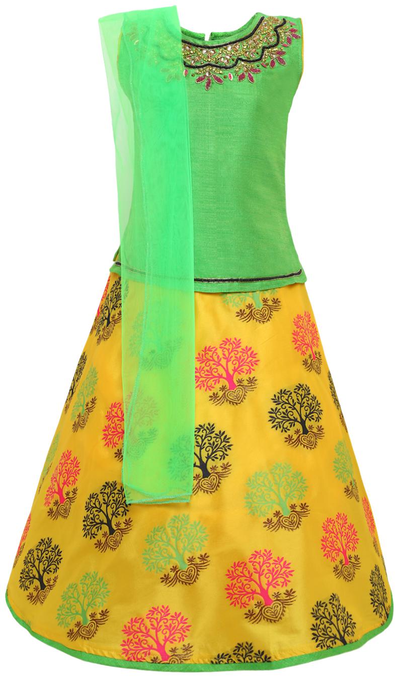 

Aarika Girl s Slik Lehenga Choli and Dupatta Set