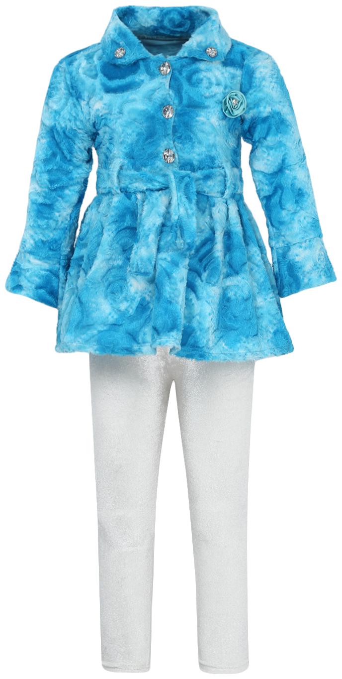 

Aarika Girl Wool Top Bottom Set - Blue