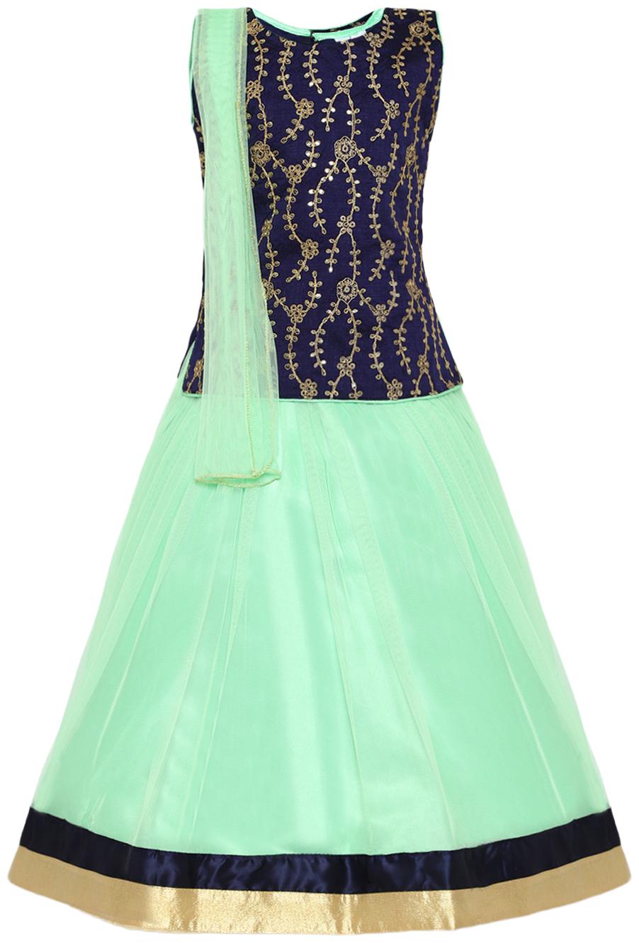 

Aarika Girl s Silk Lehenga Choli Dupatta Set