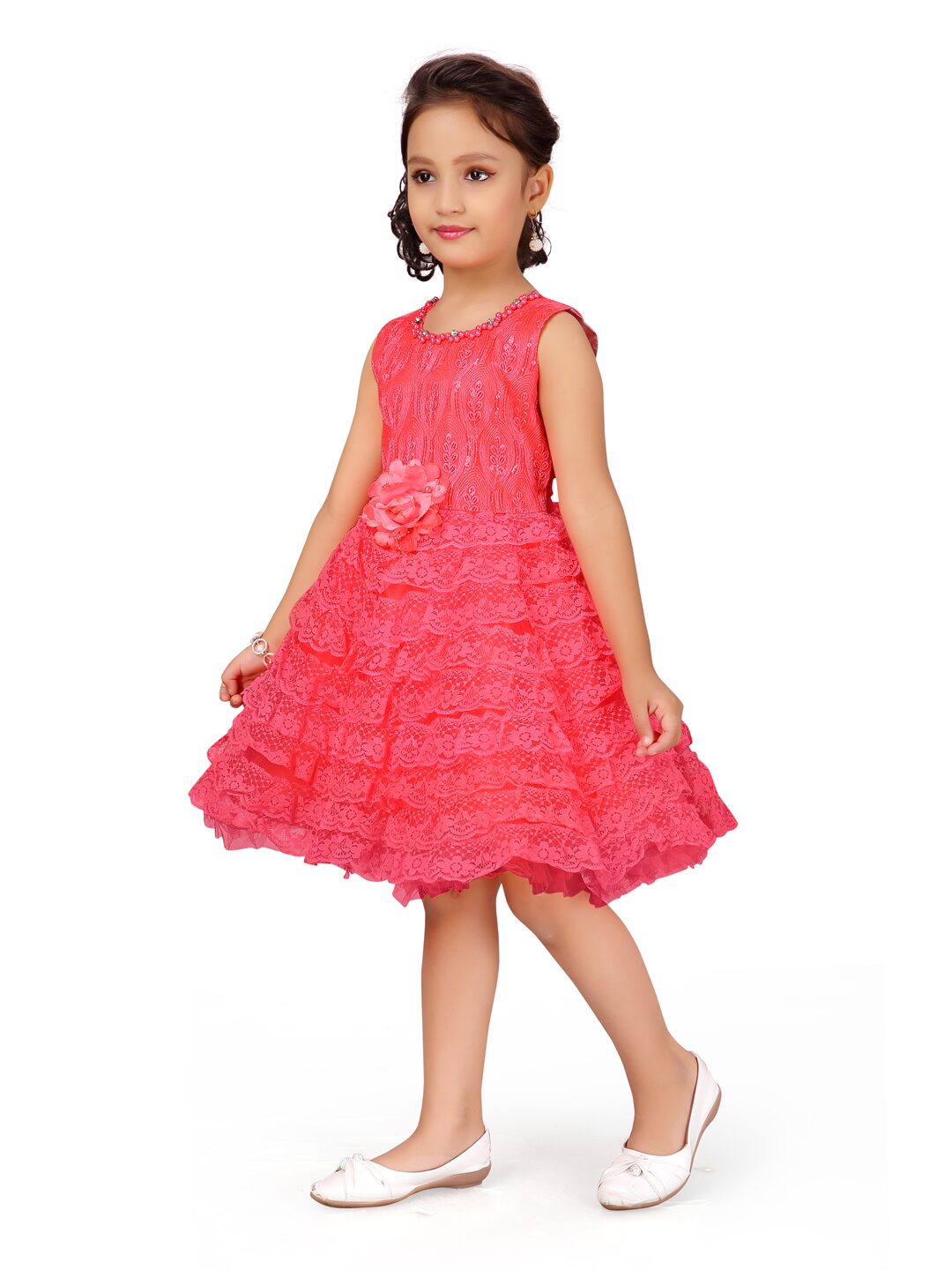 

Aarika Red Polyester Sleeveless Knee Length Princess Frock ( Pack of 1 )