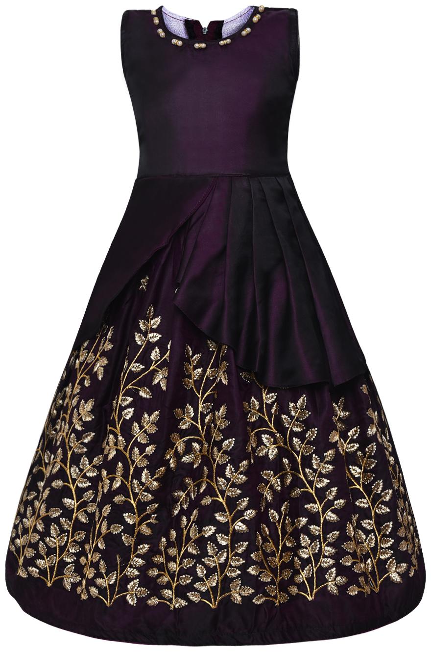 

Aarika Girl s Slik Gown (Purple 7-8 Years) Purple