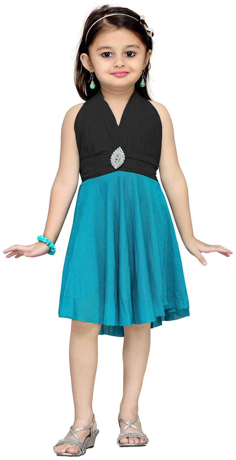 

Aarika Multi Net Sleeveless Knee Length Princess Frock ( Pack of 1 )