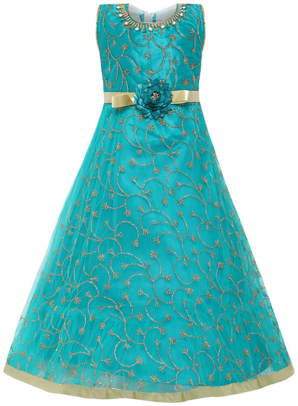 

Aarika Girl s Net Gown Girl Green