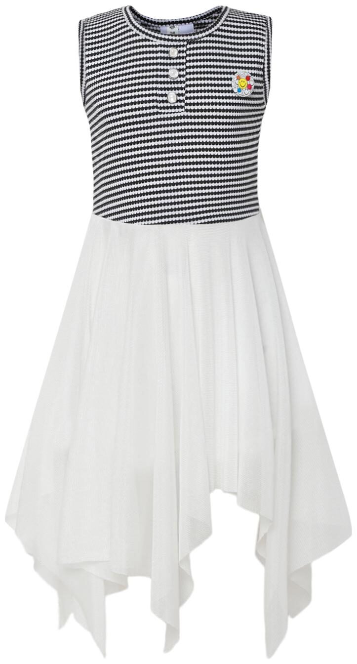 

Aarika Baby girl Nylon Self design Princess frock - White