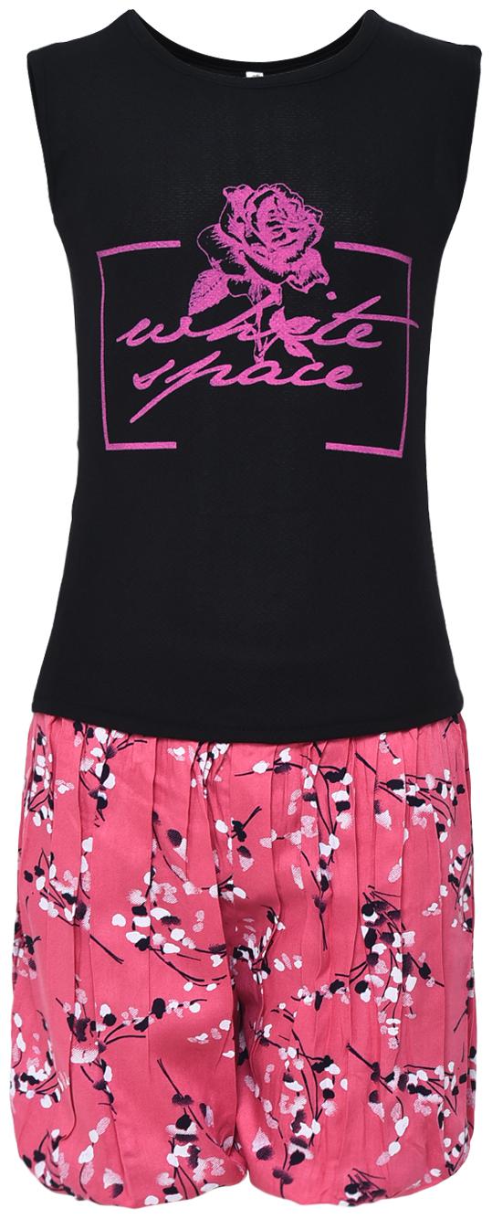 

Aarika Girl Rayon Top Bottom Set - Black