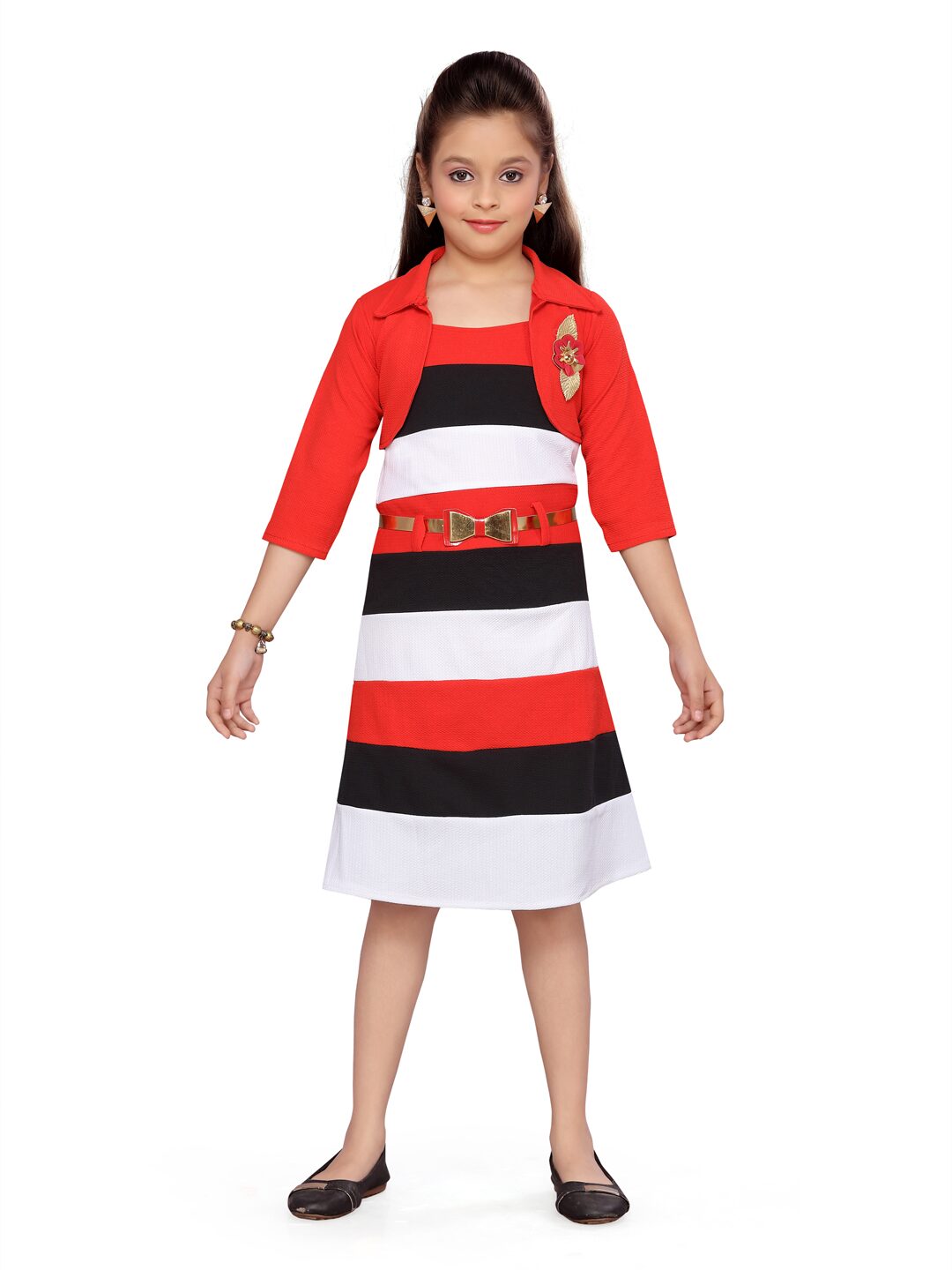 

Aarika Red Cotton Sleeveless Knee Length Princess Frock ( Pack of 1 )