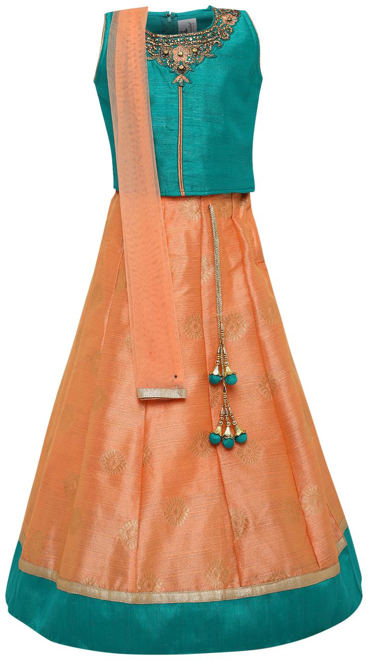 

Aarika Girl s Slik Lehenga Choli and Dupatta Set