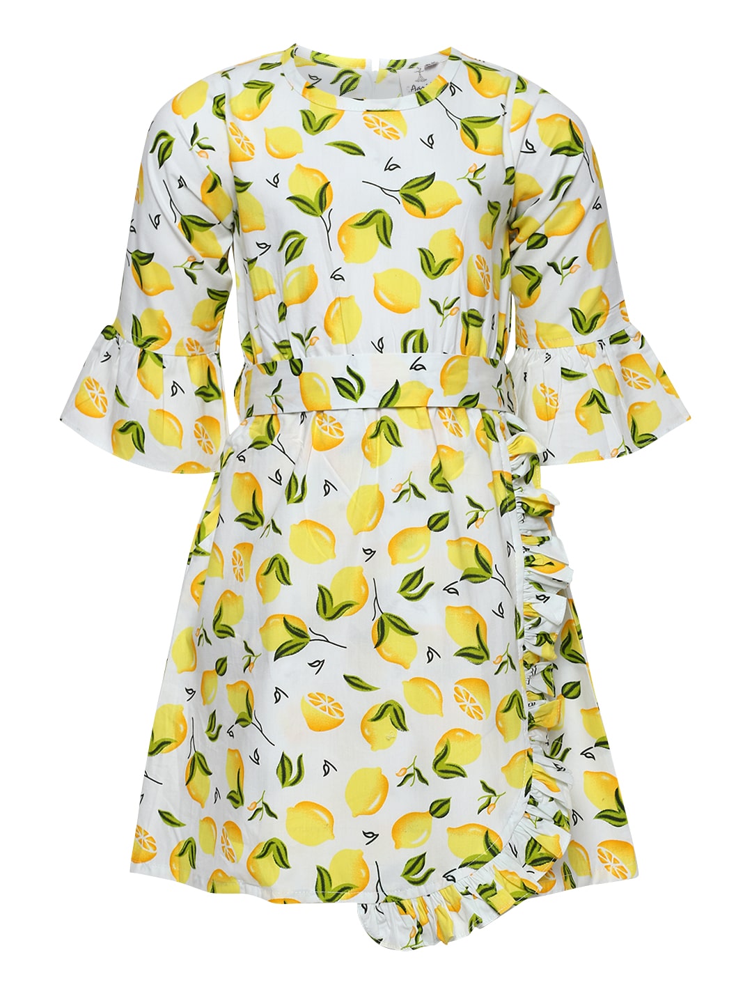 

Aarika Yellow Cotton 3 4th Sleeves Knee Length Princess Frock ( Pack of 1 )