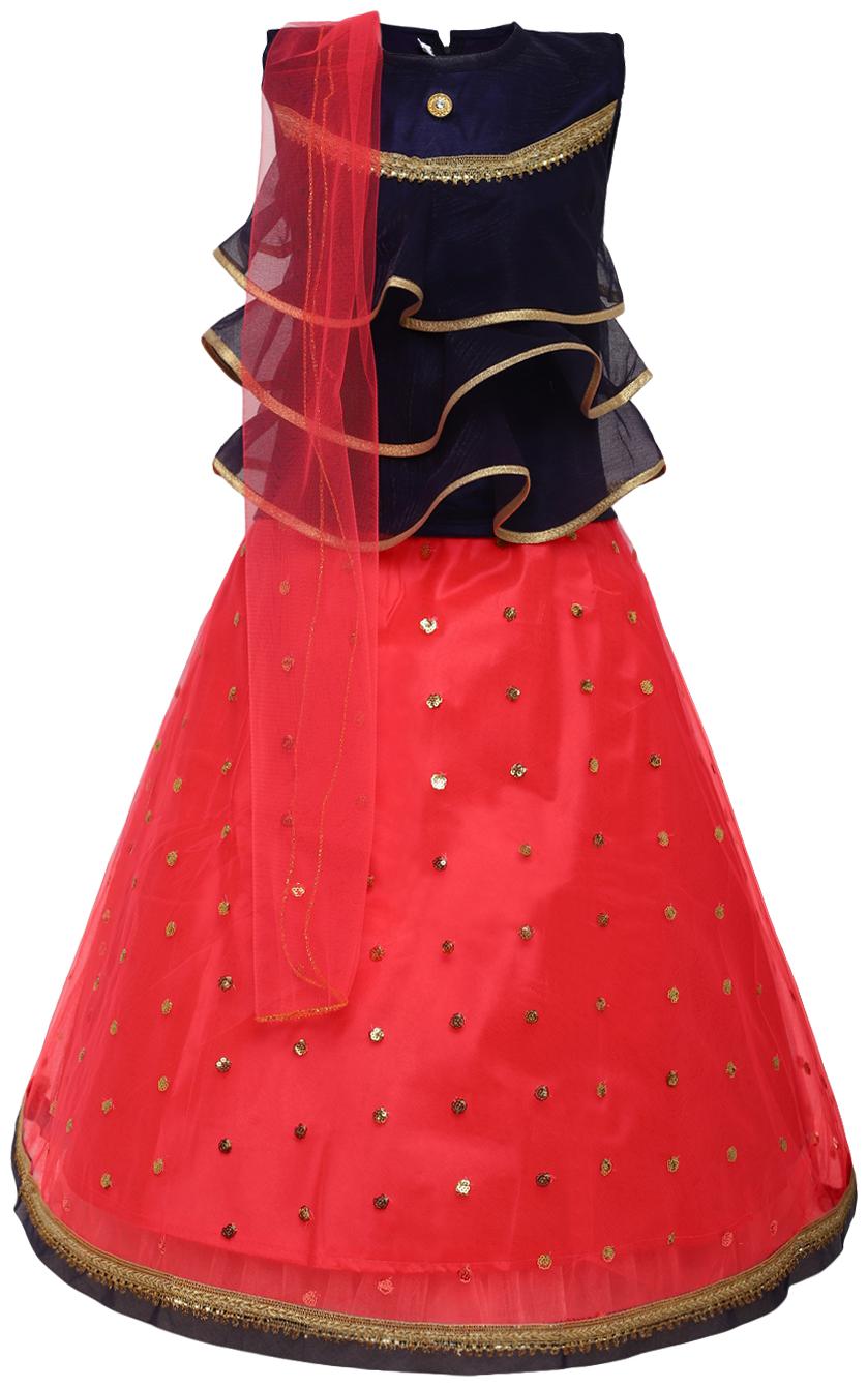 

Aarika Girl s Net Lehenga Choli and Dupatta Set