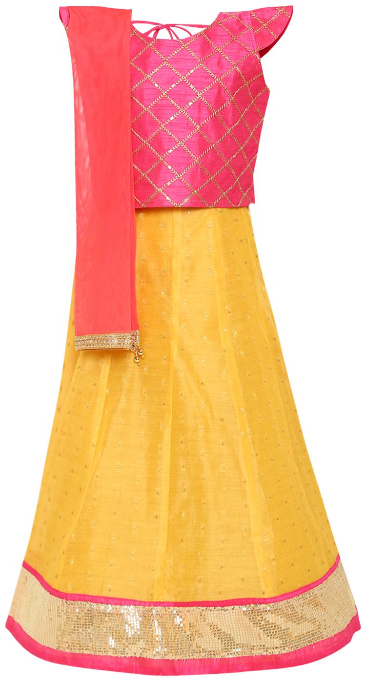 

Aarika Girl s Silk Lehenga Choli Dupatta Set