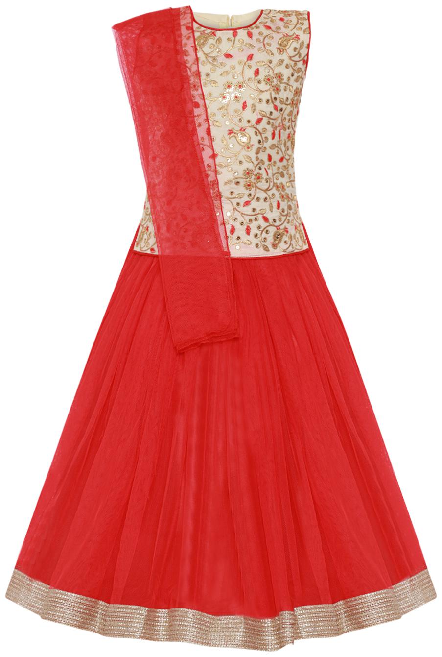 

Aarika Girl s Silk Lehenga Choli Dupatta Set
