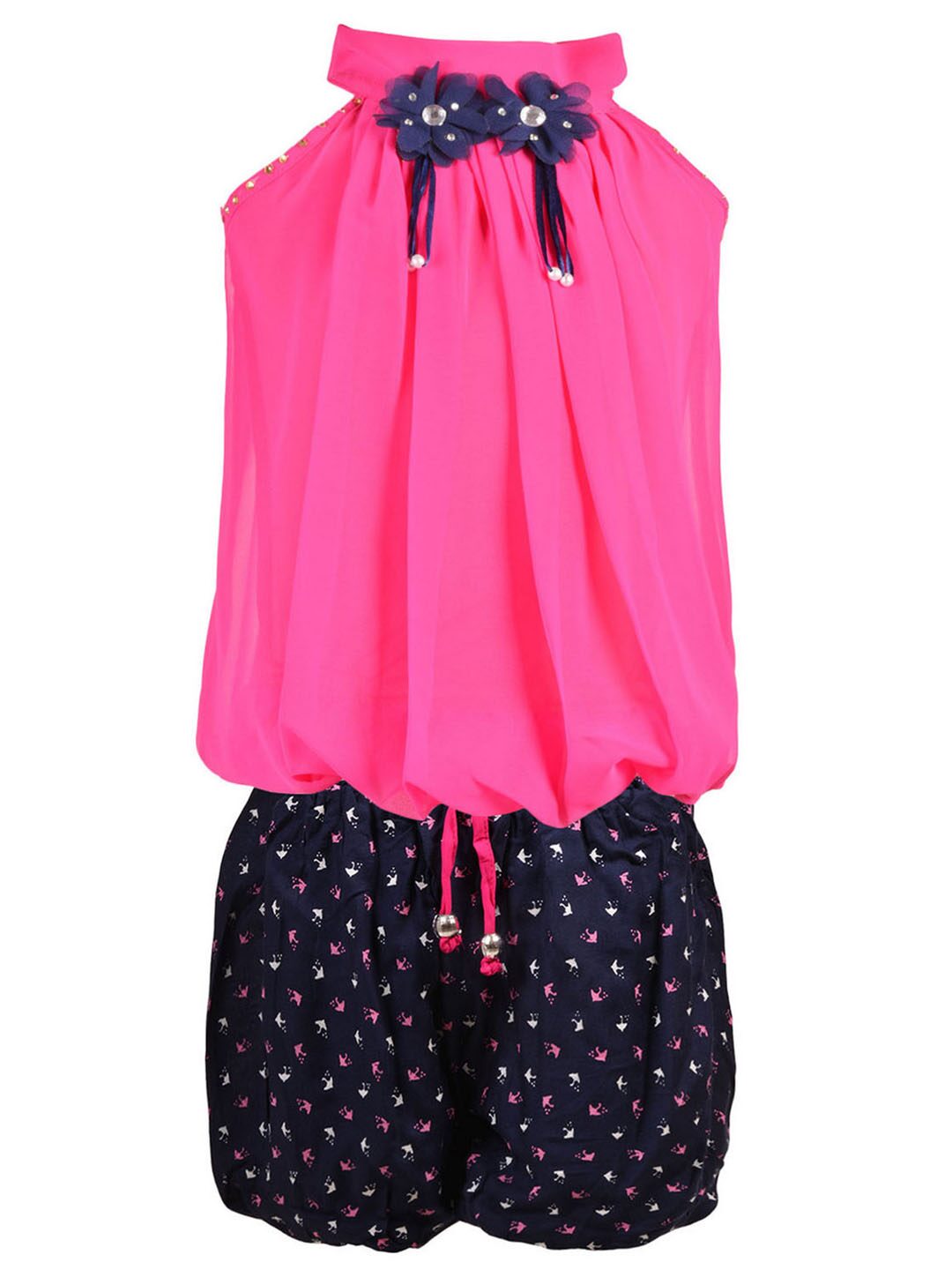 

Aarika Girl Chiffon Top Bottom Set - Pink Blue