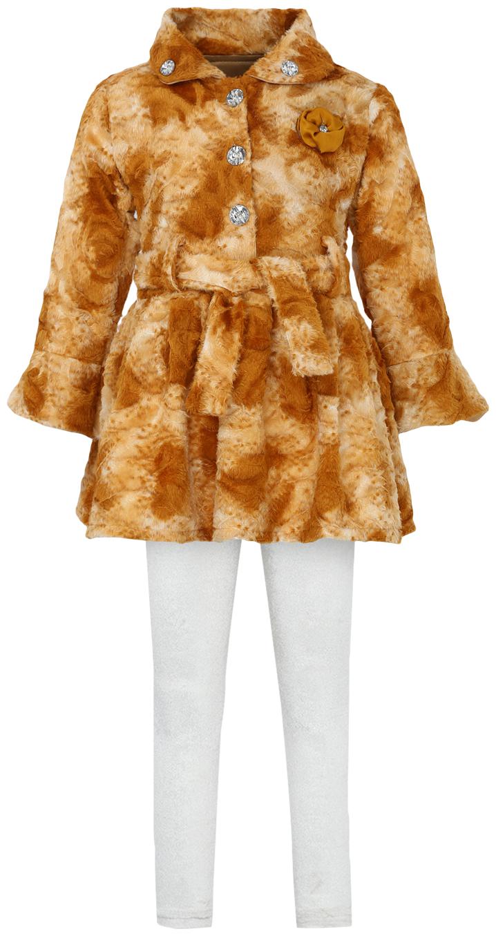 

Aarika Girl Wool Top Bottom Set - Beige