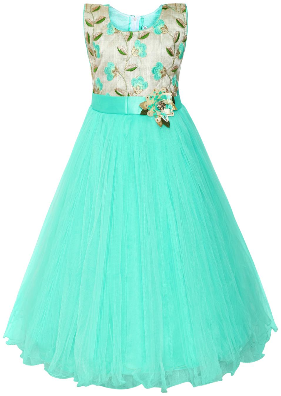 

Aarika Girl s Silk Gown Green