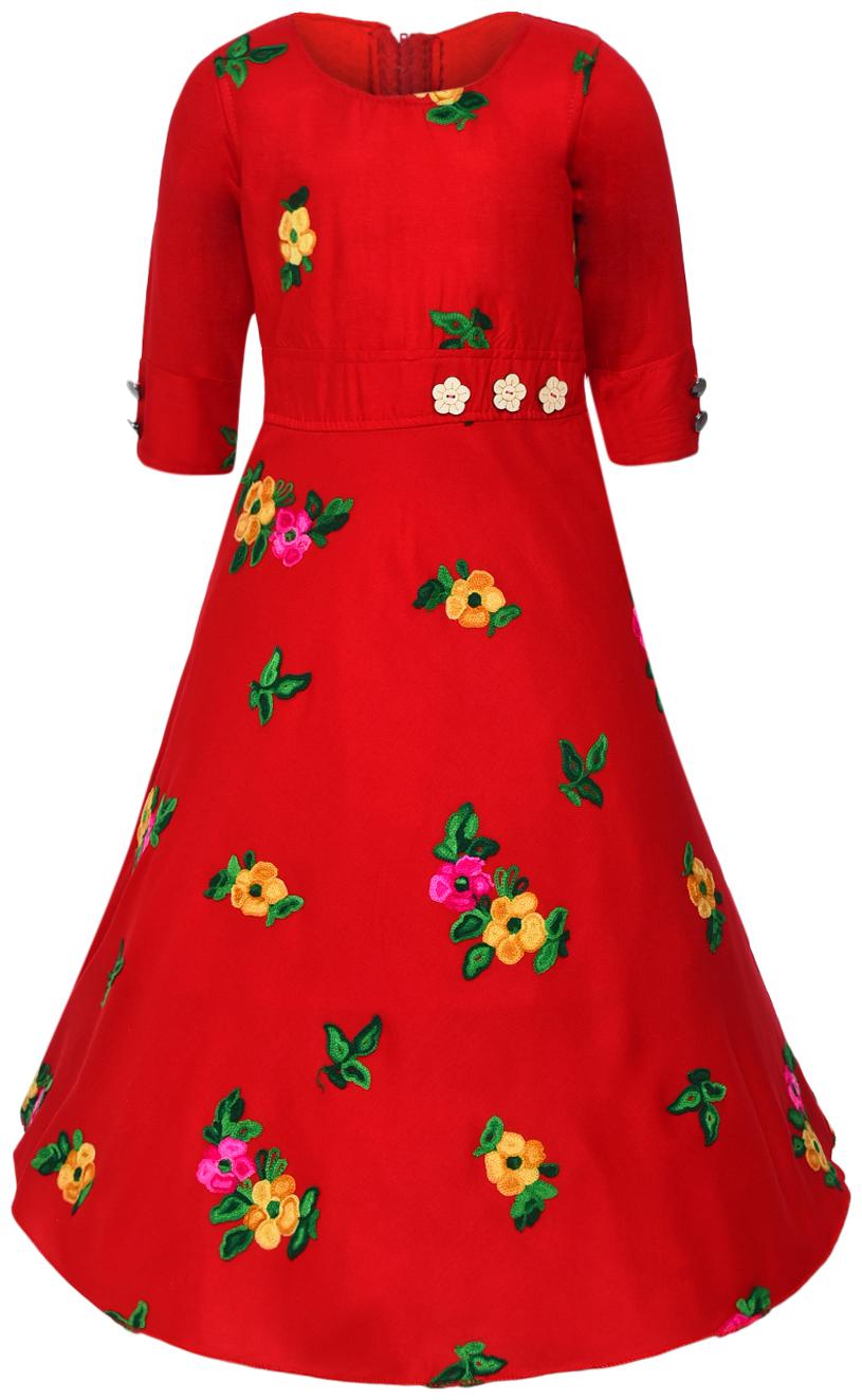 

Aarika Girl s Rayon Gown (Red 8-9 Years) Red