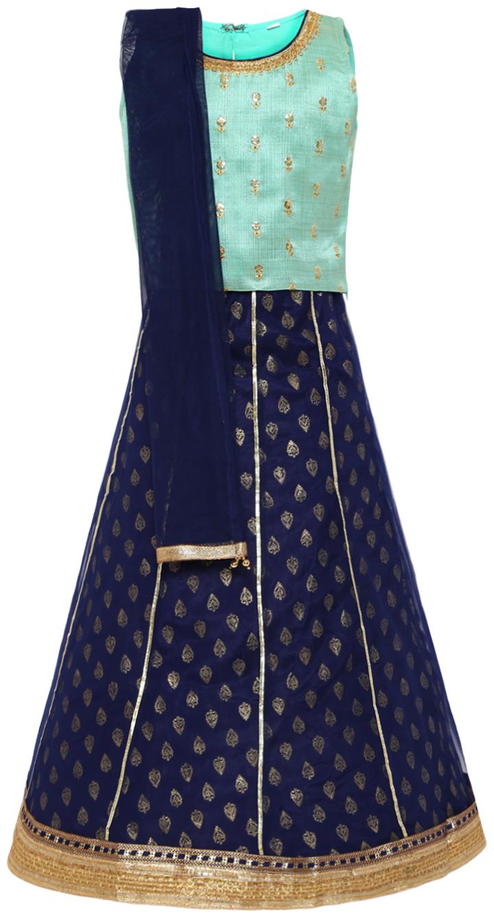 

Aarika Girl s Silk Lehenga Choli Dupatta Set