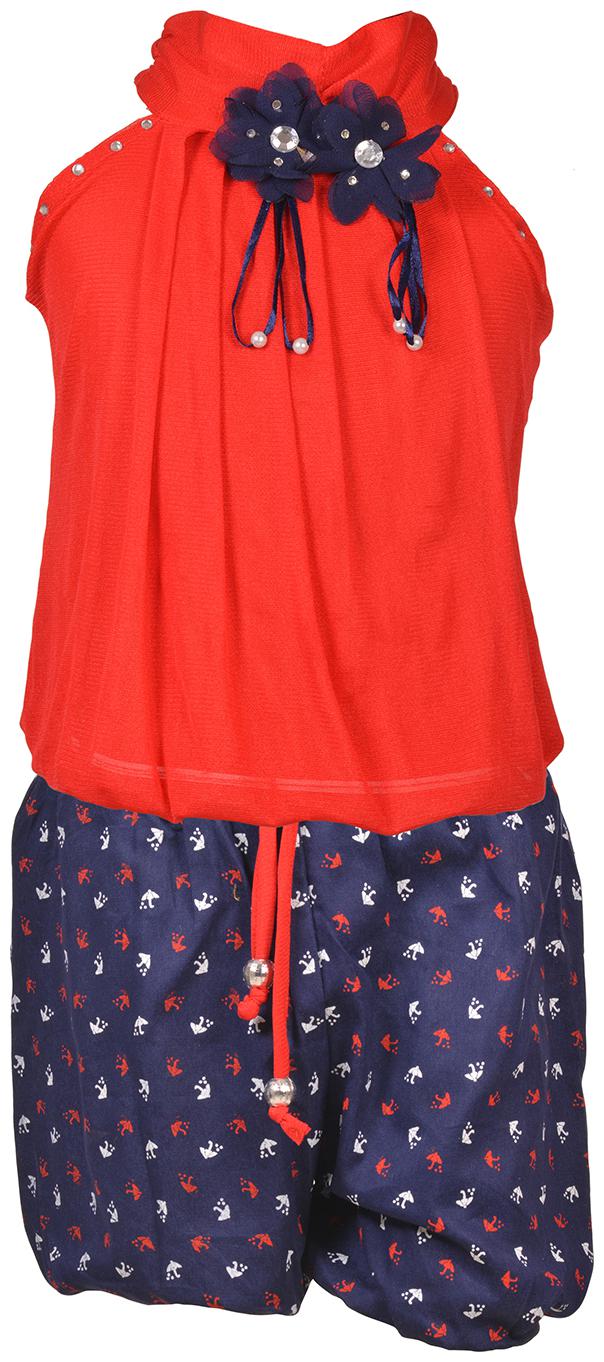 

Aarika Girl Chiffon Top Bottom Set - Red