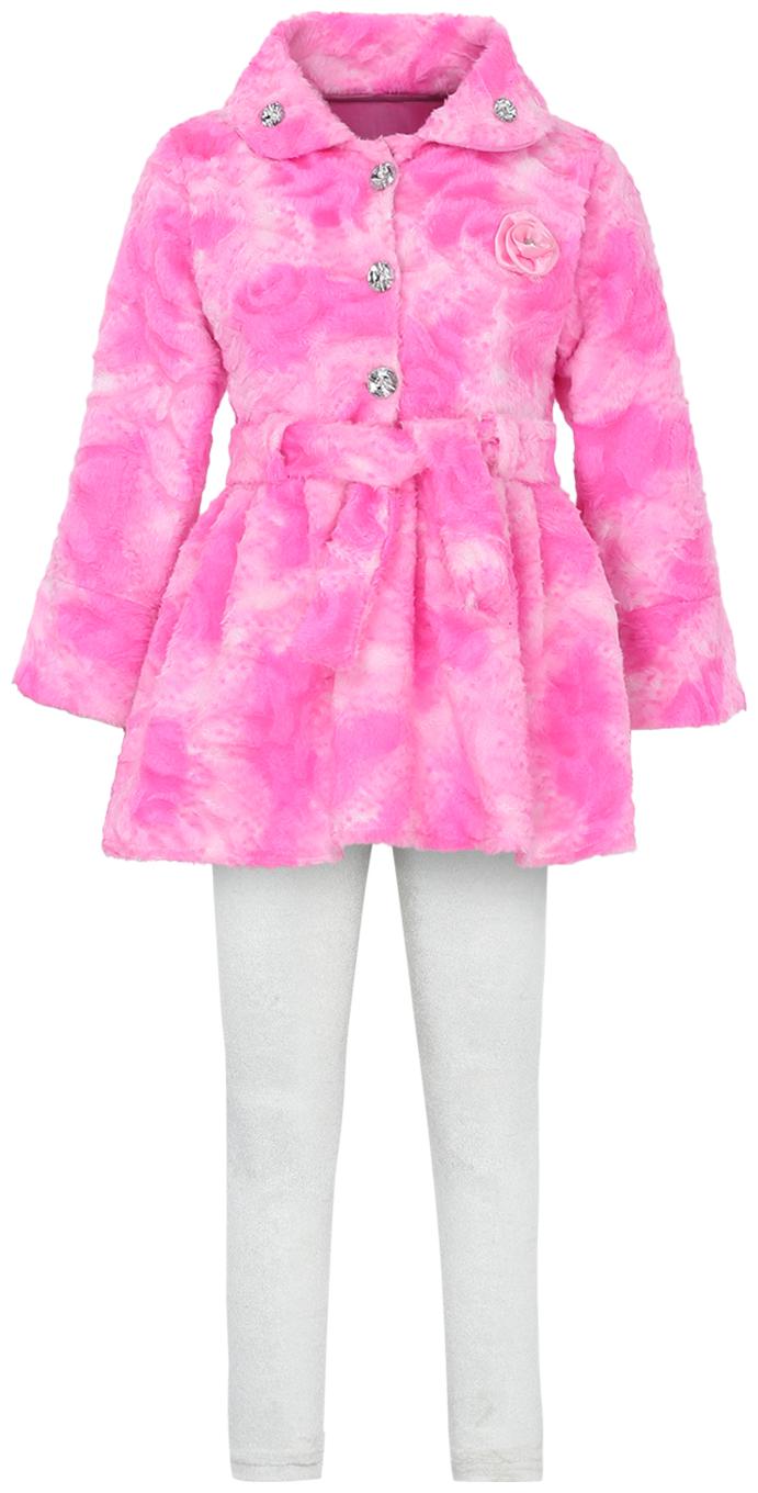 

Aarika Girl Wool Top Bottom Set - Pink