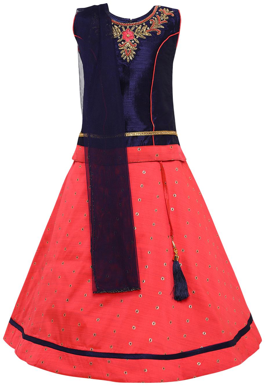 

Aarika Girl s Silk Lehenga Choli Dupatta Set