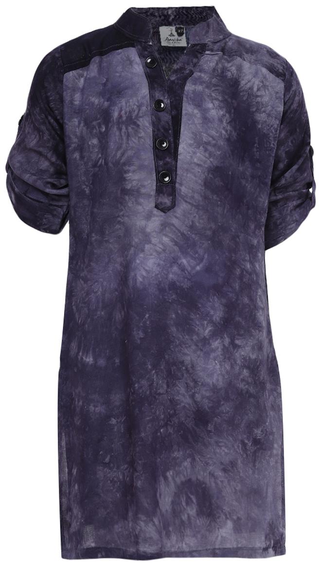 

Aarika Girl s Cotton Self design 3 4th sleeves Kurta kurti - Grey