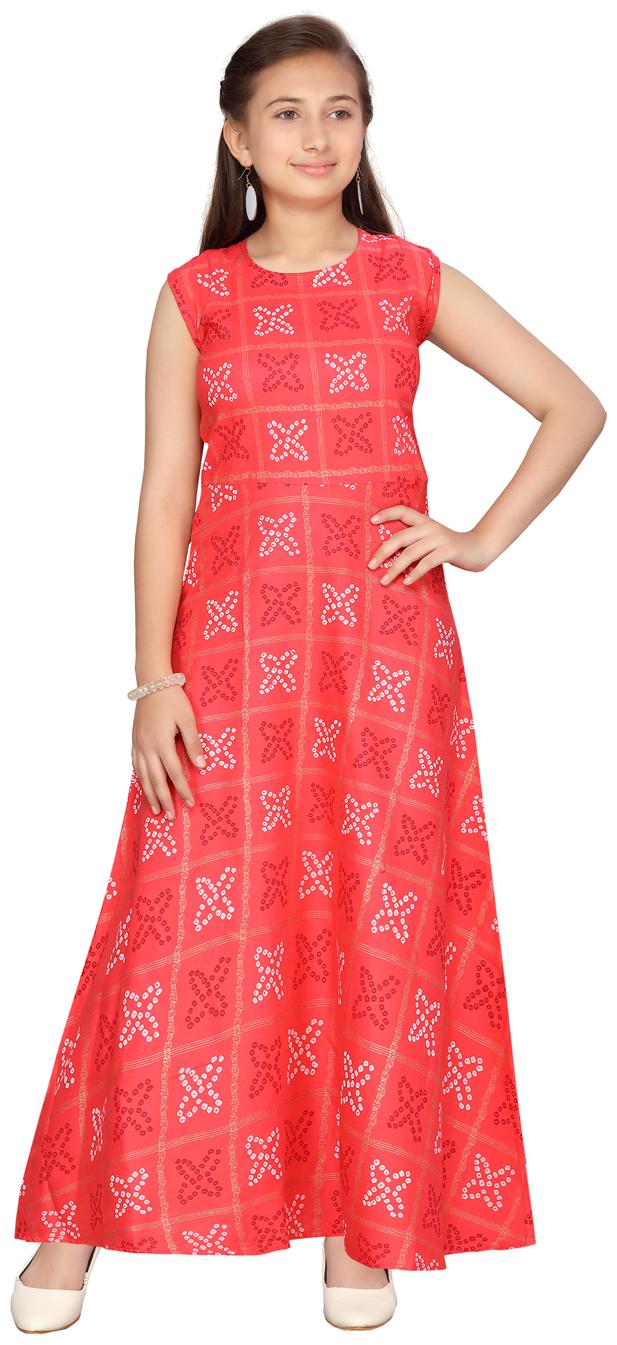 

Aarika Red Cotton Sleeveless Maxi Princess Frock ( Pack of 1 )
