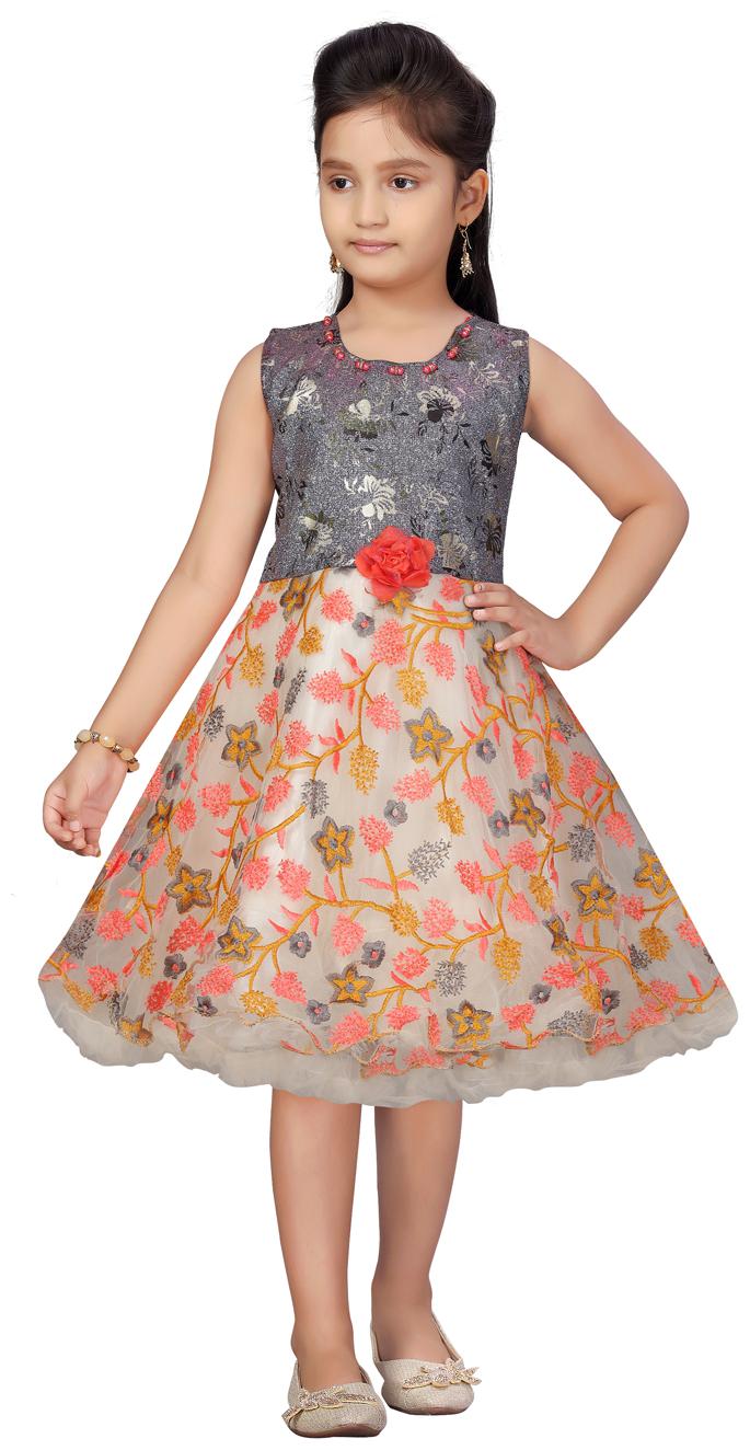 

Aarika Red Net Sleeveless Knee Length Princess Frock ( Pack of 1 )