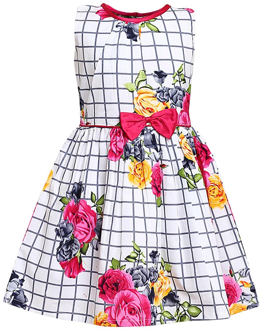 

Aarika Baby girl Cotton Floral Princess frock - White