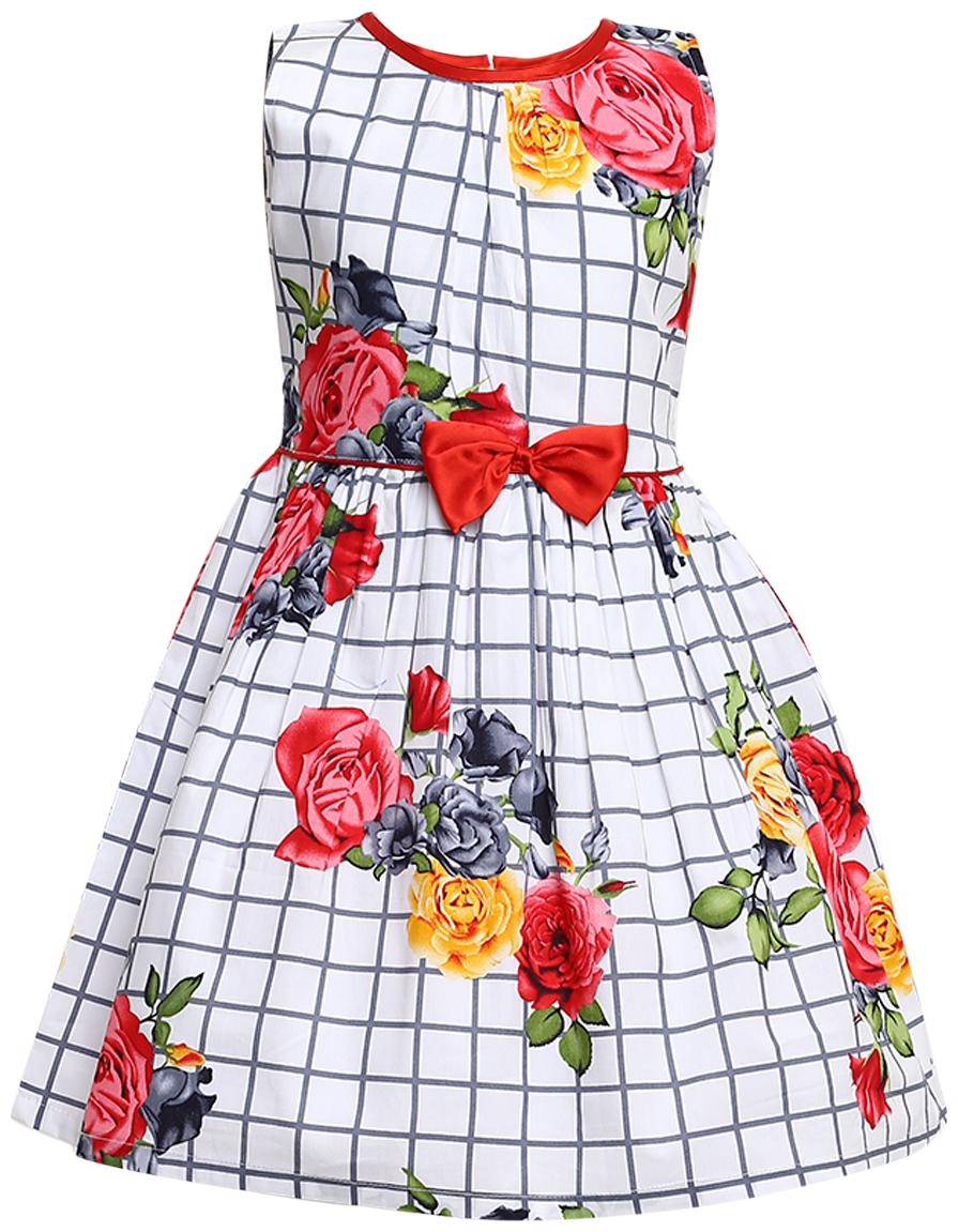 

Aarika Baby girl Cotton Floral Princess frock - White
