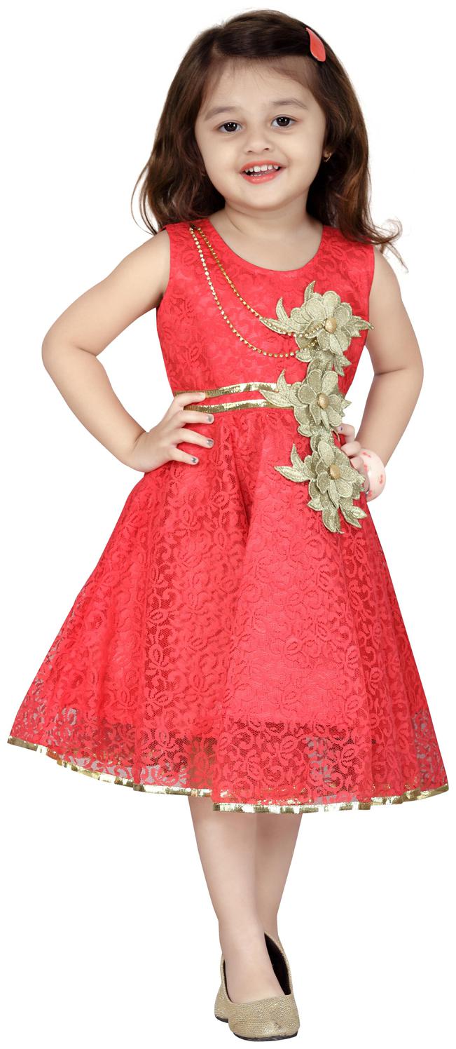 

Aarika Baby girl Net Solid Princess frock - White