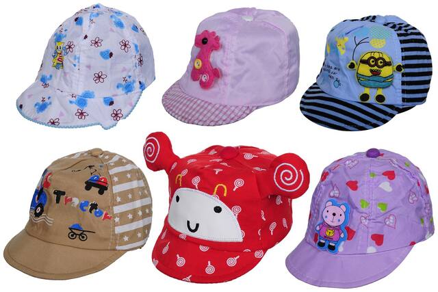 Aarushi Vijkan Unisex Multicolor Cotton Caps (Pack of 6)