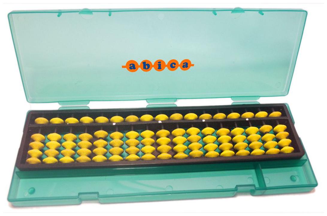 

Abica Abacus math learning kit for kids yellow 17 rod with box ( pack of 1 )