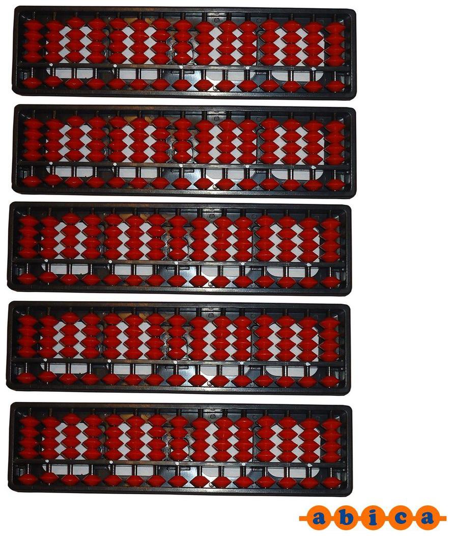 

Abica Abacus math learning kit for kids Brown 13 Rod ( pack of 5 )