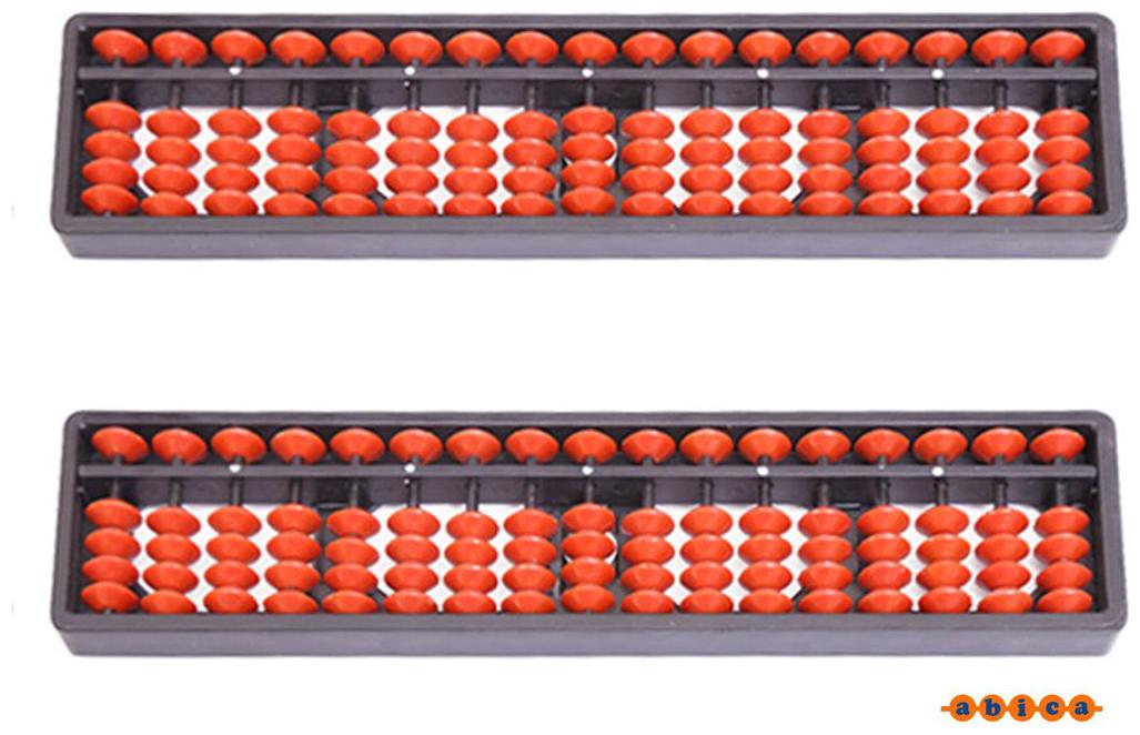 

Abica Abacus math learning kit for kids Brown 17 Rod ( pack of 2 )