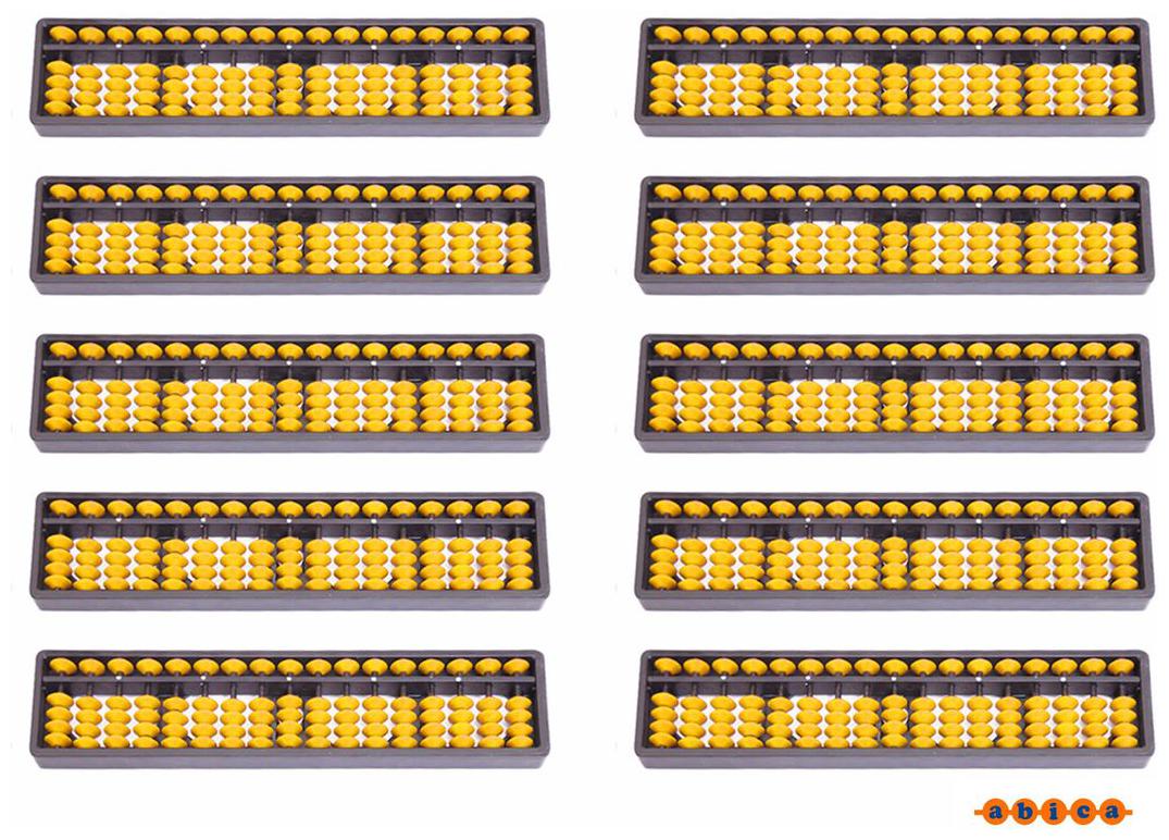 

Abica Abacus math learning kit for kids yellow 17 rod ( pack of 10 )