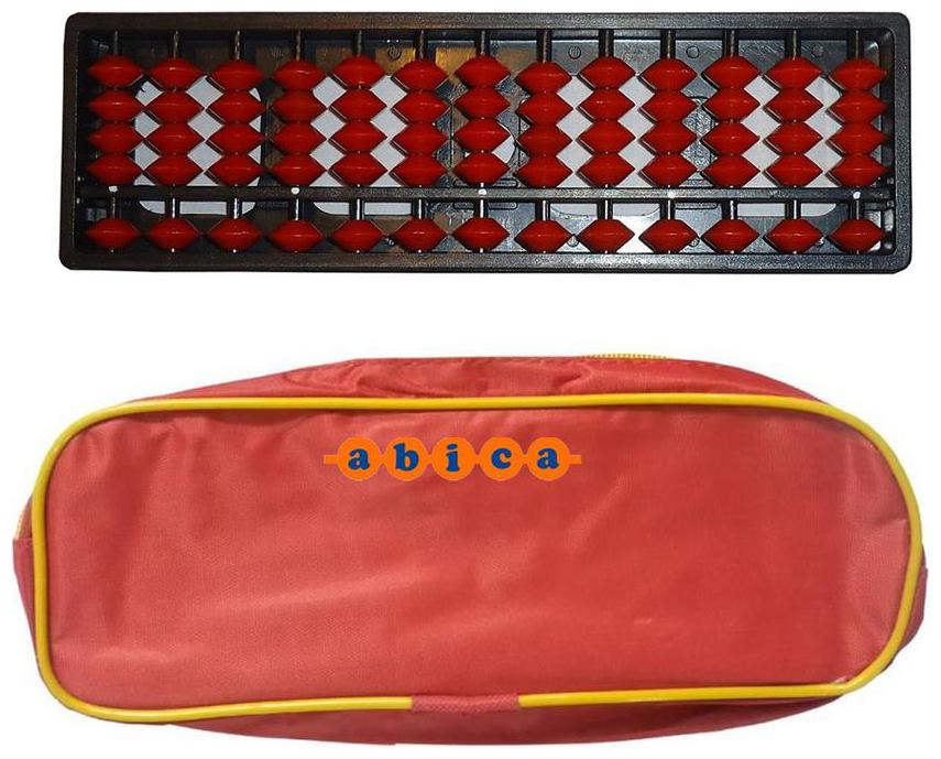 

Abica Abacus math learning kit for kids 13 rod brown color with pouch ( pack of 3 )