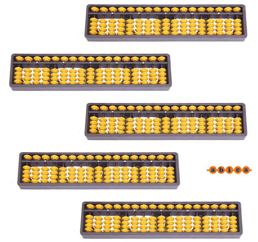 

Abica Abacus math learning kit for kids yellow 17 rod ( pack of 5 )