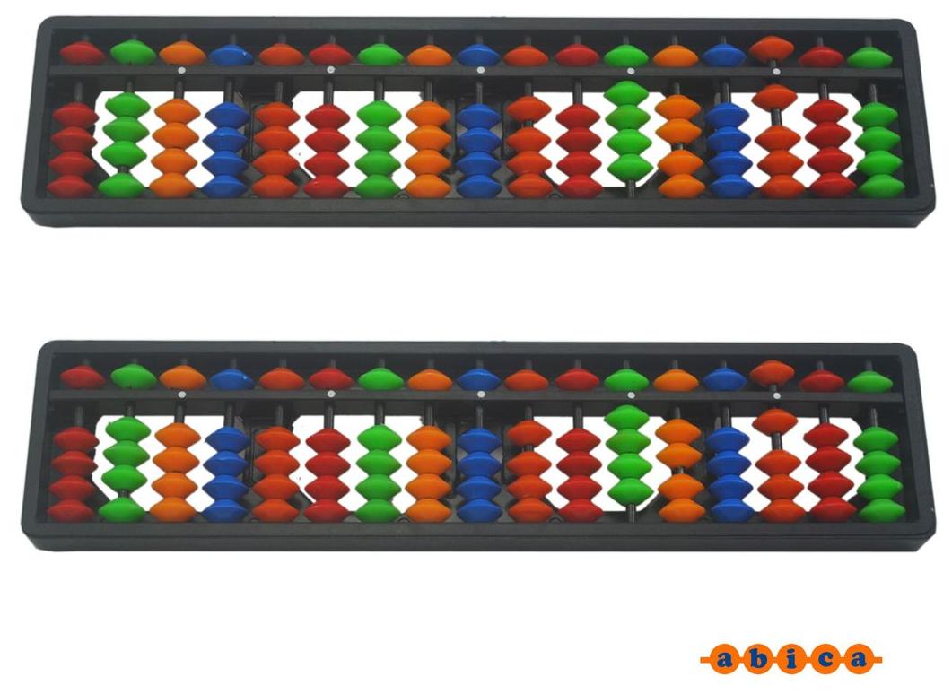 

Abica Abacus math learning kit for kids multi color 17 rod ( pack of 2 )