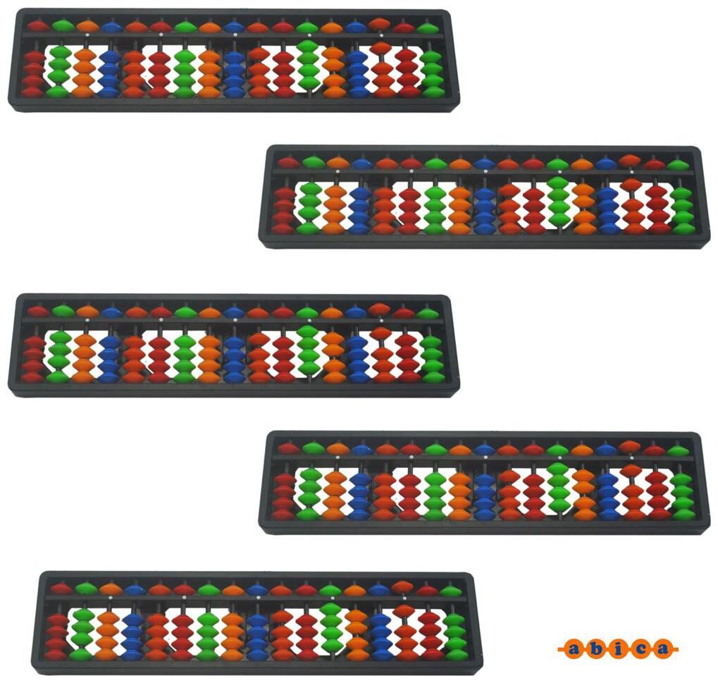 

Abica Abacus math learning kit for kids multi color 17 rod ( pack of 5 )