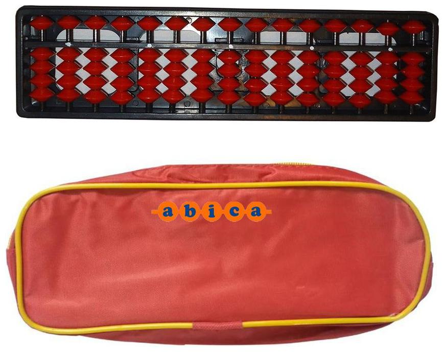 

Abica Abacus math learning kit for kids 15 rod brown color with pouch ( pack of 2 )