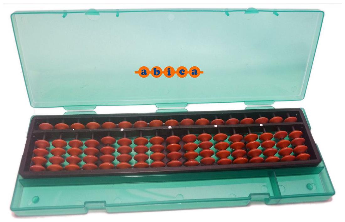 

Abica Abacus math learning kit for kids Brown 17 Rod with box ( pack of 1 )